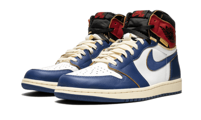 Kup oryginalne Air Jordan 1 Retro High Union Los Angeles Blue Toe BV1300-146 - widok z drugiego boku - Sneakersy