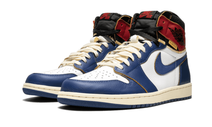 Kup oryginalne Air Jordan 1 Retro High Union Los Angeles Blue Toe BV1300-146 - widok z drugiego boku - Sneakersy