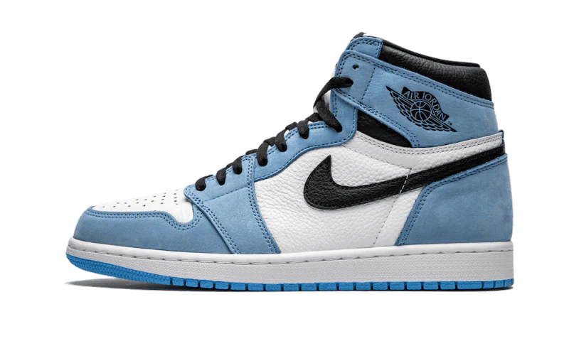 Air Jordan Air Jordan 1 Retro High University Blue czarno-niebieski - widok główny z boku | Saturaise.com