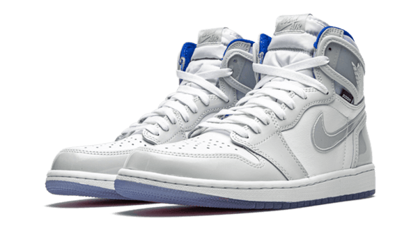 Air Jordan 1 Retro High Zoom White Racer Blue - Kup oryginalne Air Jordan 1 Retro High Zoom White Racer Blue CK6637-104 - widok z drugiego boku - Sneakersy