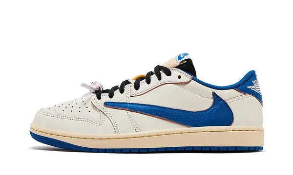 Air Jordan 1 Retro Low OG SP Fragment x Travis Scott Sail Military Blue
