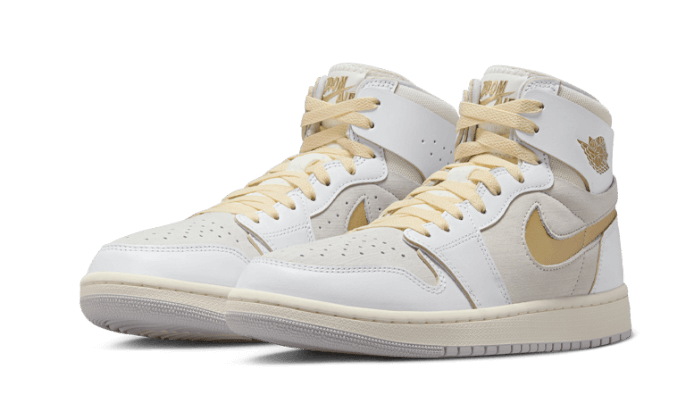 Kup oryginalne Air Jordan 1 Zoom Air CMFT 2 Grey Gold DV1307-107 - widok z drugiego boku - Sneakersy
