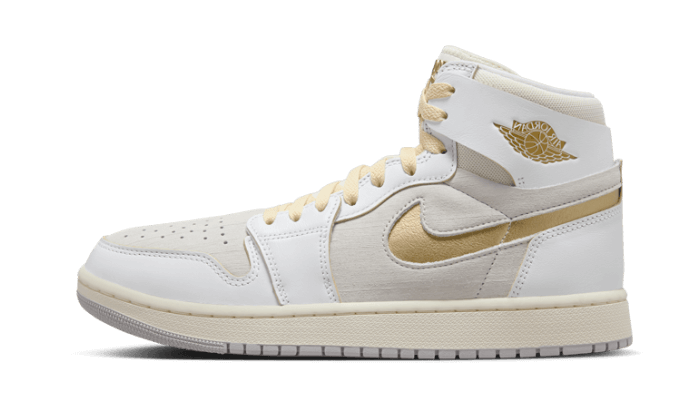Air Jordan Air Jordan 1 Zoom Air CMFT 2 Grey Gold biały-szary - widok główny z boku | Saturaise.com