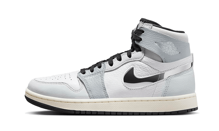 Air Jordan Air Jordan 1 Zoom CMFT 2 Chrome Swoosh czarny-biały - widok główny z boku | Saturaise.com