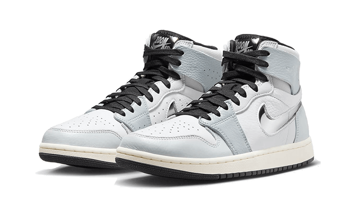 Kup oryginalne Air Jordan 1 Zoom CMFT 2 Chrome Swoosh FJ4652-100 - widok z drugiego boku - Sneakersy