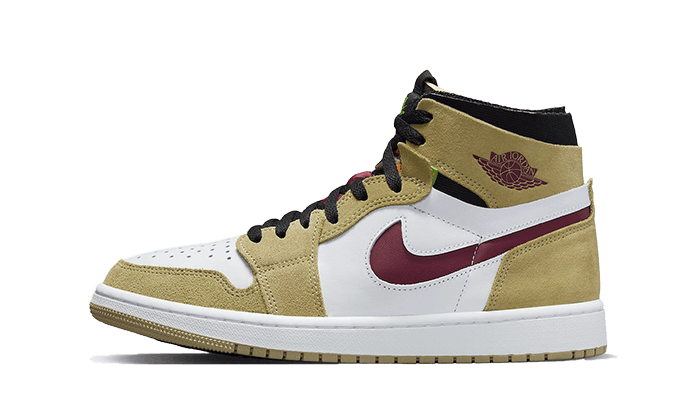 Air Jordan Air Jordan 1 Zoom CMFT Neutral Olive czerwony-zielony - widok główny z boku | Saturaise.com