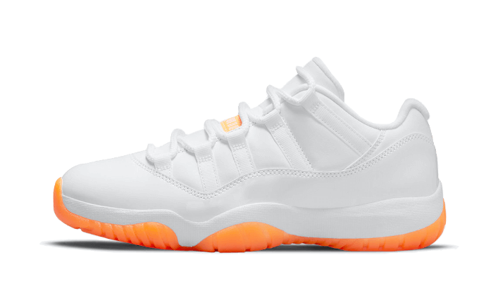 Air Jordan Air Jordan 11 Retro Low Bright Citrus biały-pomarańczowy - widok główny z boku | Saturaise.com