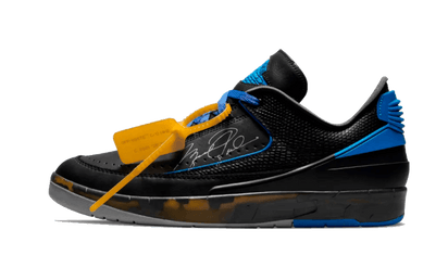 Air Jordan Air Jordan 2 Retro Low SP Off-White Black Blue biało-pomarańczowy - widok główny z boku | Saturaise.com