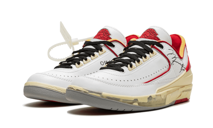 Kup oryginalne Air Jordan 2 Retro Low SP Off-White White Red - widok z drugiego boku - Sneakersy