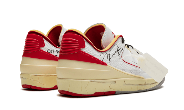 Buty Air Jordan Air Jordan 2 Retro Low SP Off-White White Red - widok z przodu - Rozmiary EU