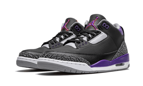 Air Jordan 3 Retro Black Court Purple - Kup oryginalne Air Jordan 3 Retro Black Court Purple - widok z drugiego boku - Sneakersy