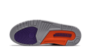 100% Oryginalne Air Jordan 3 Retro Black Court Purple - widok z tyłu - 1400.00 PLN