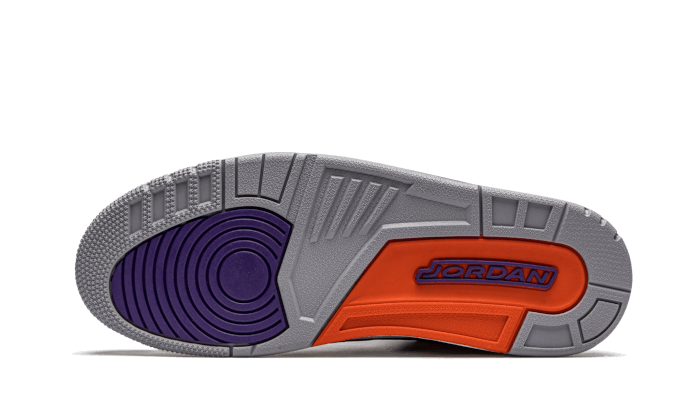 100% Oryginalne Air Jordan 3 Retro Black Court Purple - widok z tyłu - 1400.00 PLN