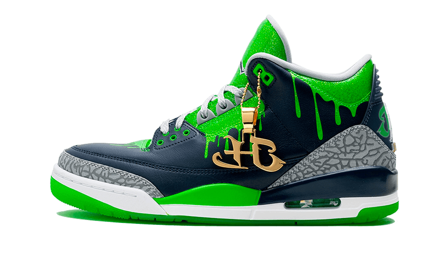 Air Jordan Air Jordan 3 Retro Doernbecher Hugo granatowy-brązowy - widok główny z boku | Saturaise.com