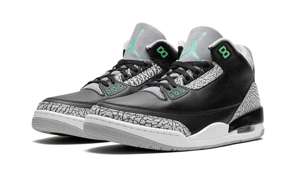 Air Jordan 3 Retro Green Glow - Kup oryginalne Air Jordan 3 Retro Green Glow - widok z drugiego boku - Sneakersy