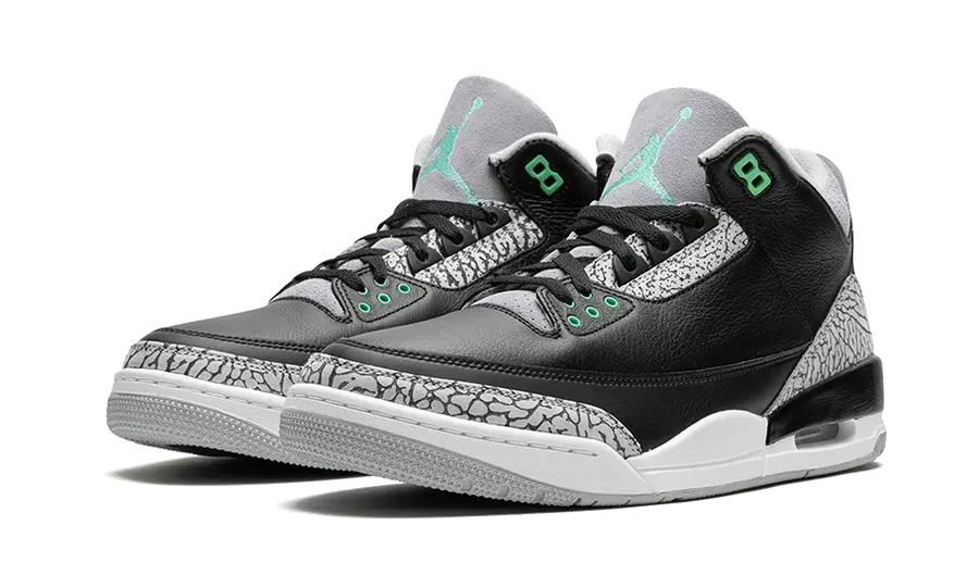 Kup oryginalne Air Jordan 3 Retro Green Glow - widok z drugiego boku - Sneakersy