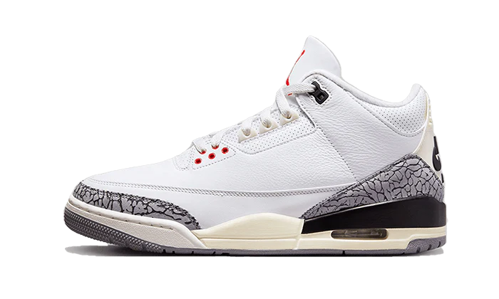 Air Jordan Air Jordan 3 Retro White Cement Reimagined szaro-czarny - widok główny z boku | Saturaise.com
