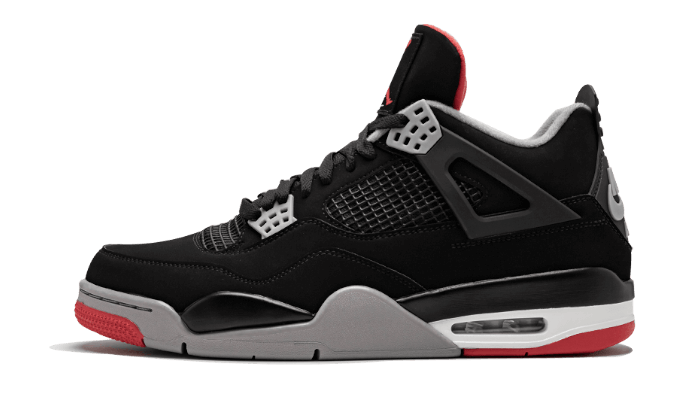 Air Jordan Air Jordan 4 Bred 2019 czarno-czerwony - widok główny z boku | Saturaise.com