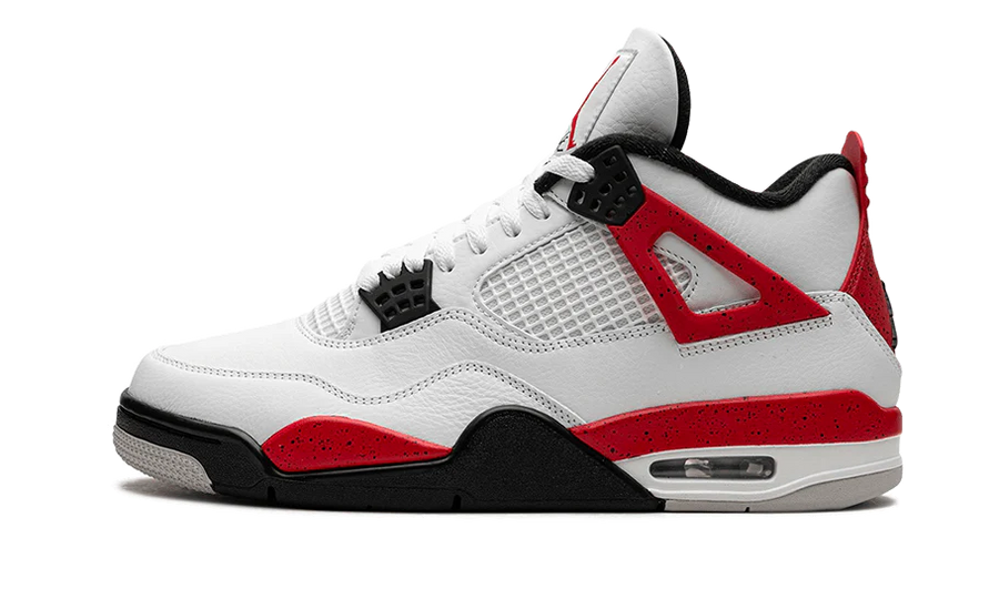 Air Jordan Air Jordan 4 Red Cement szaro-czarny - widok główny z boku | Saturaise.com