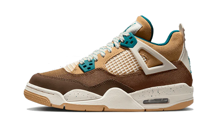 Air Jordan Air Jordan 4 Retro Cacao Wow biały-zielony - widok główny z boku | Saturaise.com