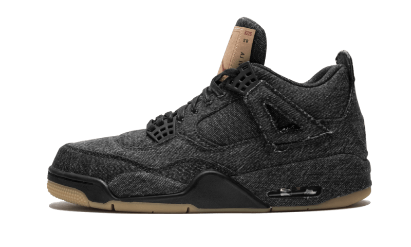 Air Jordan Air Jordan 4 Retro Levi's Black czarny-czerwony - widok główny z boku | Saturaise.com