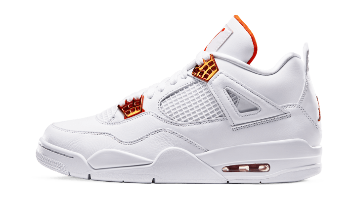 Air Jordan Air Jordan 4 Retro Metallic Orange biały-pomarańczowy - widok główny z boku | Saturaise.com