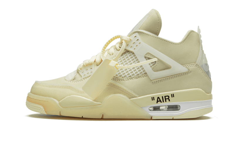 Air Jordan Air Jordan 4 Retro Off-White Sail biało-pomarańczowy - widok główny z boku | Saturaise.com