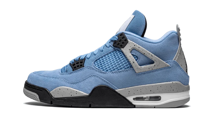 Air Jordan Air Jordan 4 Retro University Blue niebiesko-biały - widok główny z boku | Saturaise.com