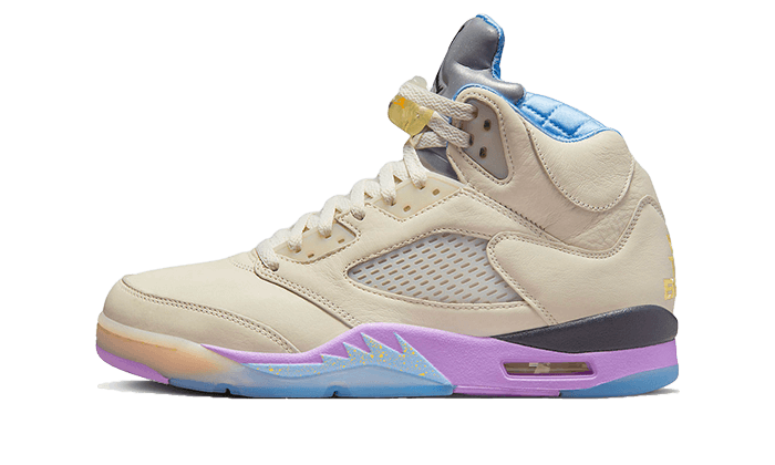 Air Jordan Air Jordan 5 DJ Khaled Sail biały-czerwony - widok główny z boku | Saturaise.com
