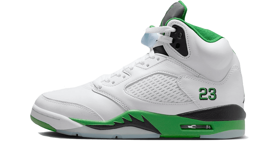 Air Jordan Air Jordan 5 Retro Lucky Green czarny-biały - widok główny z boku | Saturaise.com