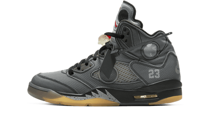 Air Jordan Air Jordan 5 Retro Off-White Black biało-pomarańczowy - widok główny z boku | Saturaise.com