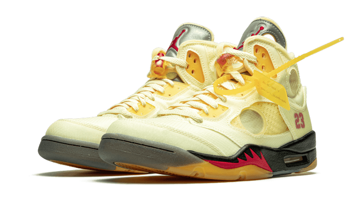 Kup oryginalne Air Jordan 5 Retro Off-White Sail - widok z drugiego boku - Sneakersy