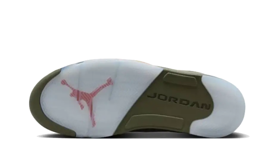 100% Oryginalne Air Jordan 5 Retro Olive - widok z tyłu - 725.00 PLN