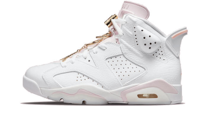 Air Jordan Air Jordan 6 Gold Hoops biały-różowy - widok główny z boku | Saturaise.com