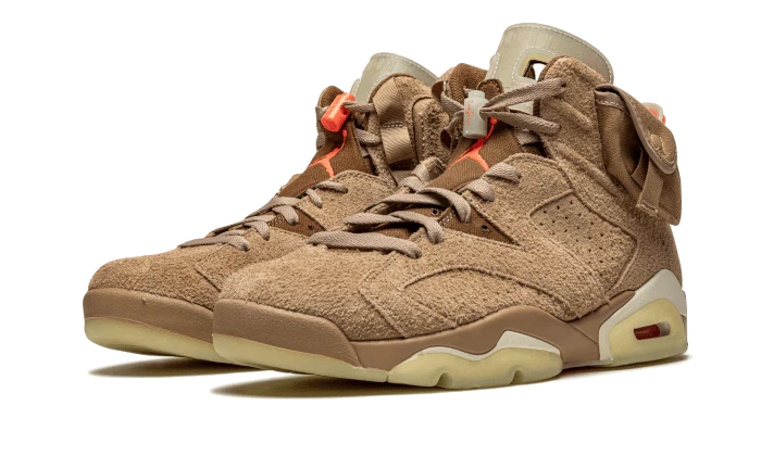Kup oryginalne Air Jordan 6 Retro Travis Scott British Khaki DH0690-200 - widok z drugiego boku - Sneakersy
