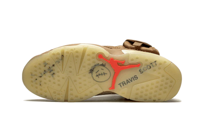 100% Oryginalne Air Jordan 6 Retro Travis Scott British Khaki - widok z tyłu - 1915.00 PLN