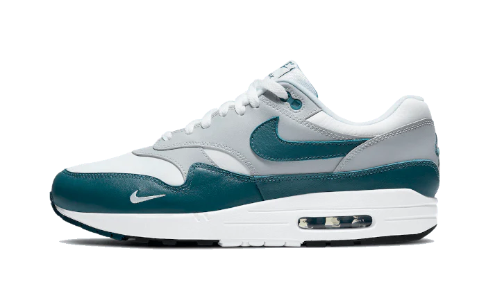 Nike Air Max 1 Dark Teal Green czarny-biały - widok główny z boku | Saturaise.com
