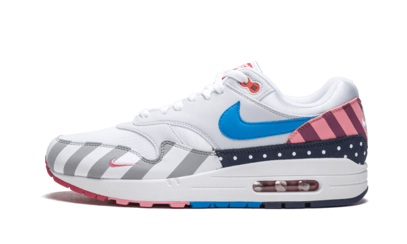 Nike Air Max 1 Parra (2018) biały - widok główny z boku | Saturaise.com