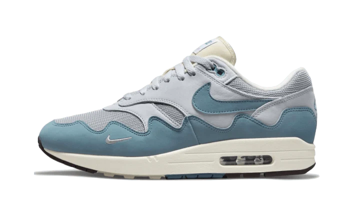Yeezy Air Max 1 Patta Noise Aqua (Special Box + Bracelet) biały-srebrny - widok główny z boku | Saturaise.com