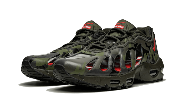 Kup oryginalne Air Max 96 Dark Army Supreme CV7652-300 - widok z drugiego boku - Sneakersy