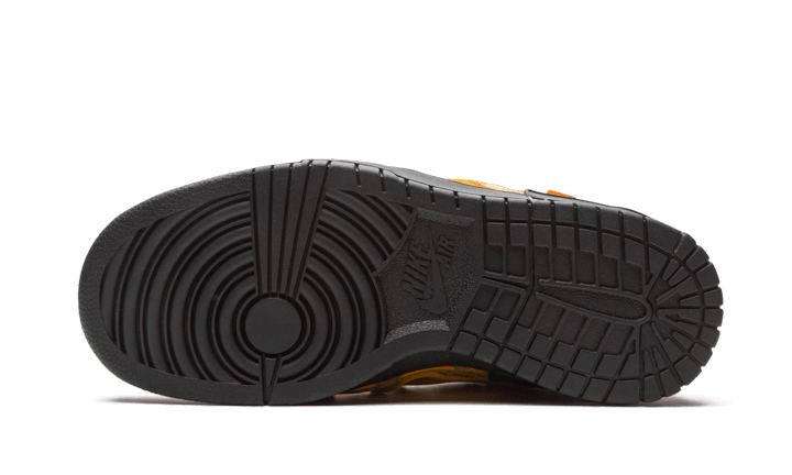 100% Oryginalne Air Rubber Dunk Off-White University Gold - widok z tyłu - 2200.00 PLN