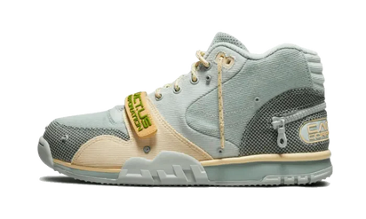 Nike Air Trainer 1 Travis Scott Grey Haze brązowo-biały - widok główny z boku | Saturaise.com