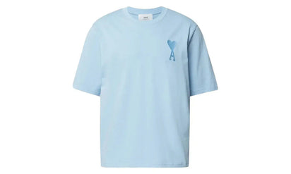 Ami Paris Ami Paris Ami De Coeur Tonal Boxy Fit T-Shirt Light Blue niebieski-brązowy - widok główny z boku | Saturaise.com