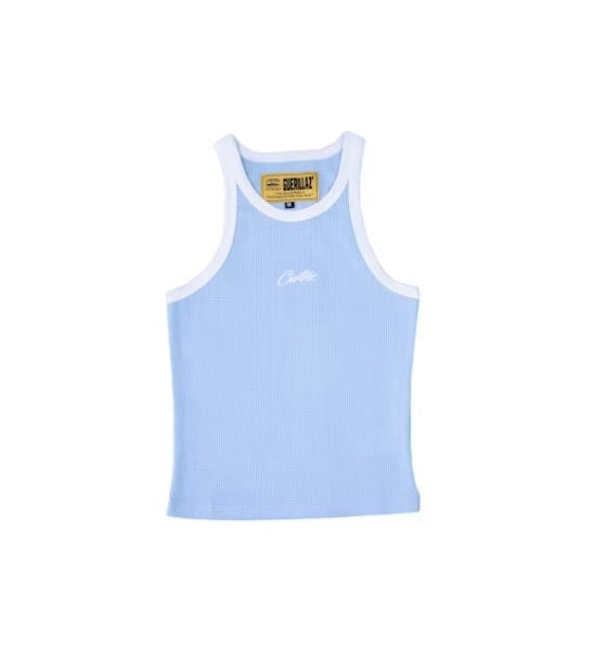 Corteiz Womens Alcatraz Tank Top Blue/White