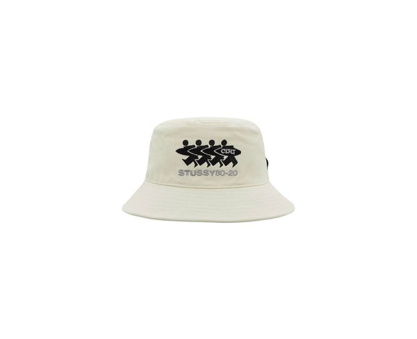 Stussy CDG Canvas Bucket Hat Natural