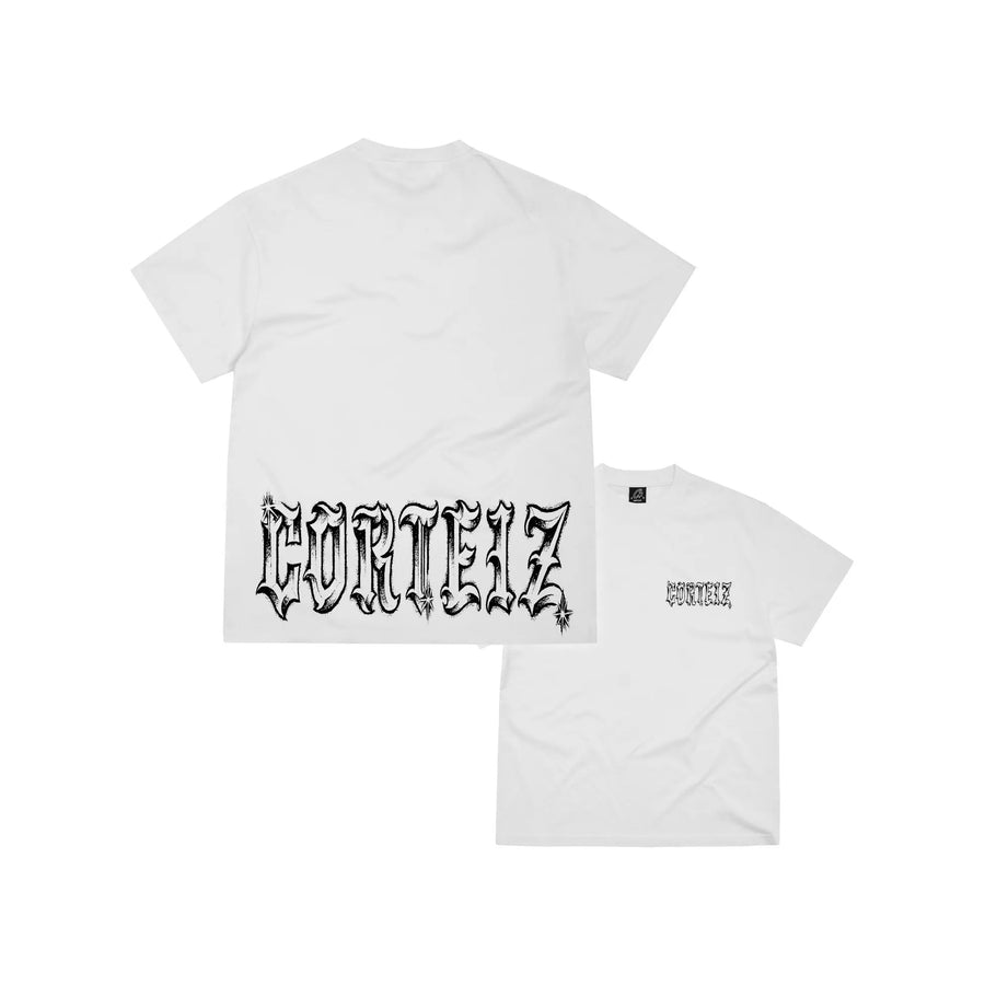 Corteiz Corteiz Gothic Tee White biały - widok główny z boku | Saturaise.com