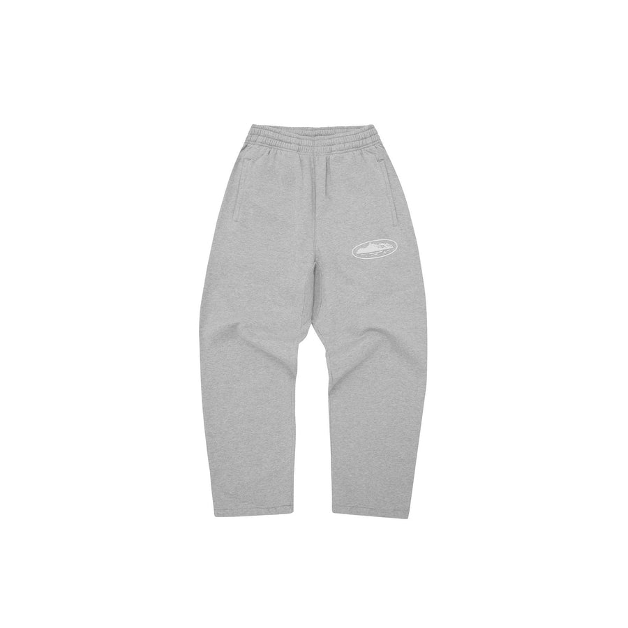 Corteiz Corteiz Island Puff Print Open Hem Pant Heather Grey szary - widok główny z boku | Saturaise.com