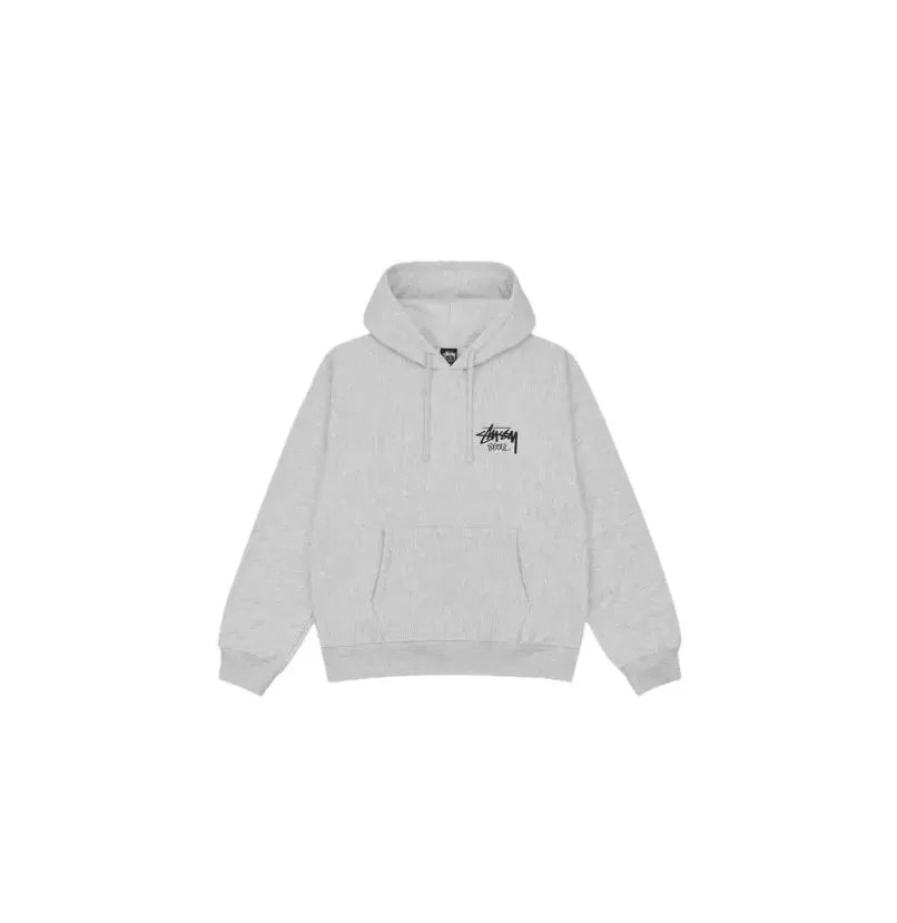 Stussy Seoul Chapter Hoodie Ash Grey - widok z drugiego boku - Premium Quality