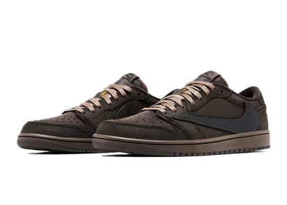 Kup oryginalne Air Jordan 1 Retro Low OG SP Travis Scott Velvet Brown DM7866-202 - widok z drugiego boku - Sneakersy