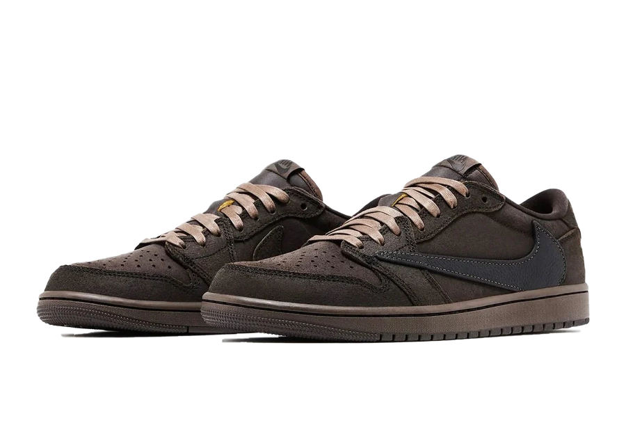 Kup oryginalne Air Jordan 1 Retro Low OG SP Travis Scott Velvet Brown DM7866-202 - widok z drugiego boku - Sneakersy